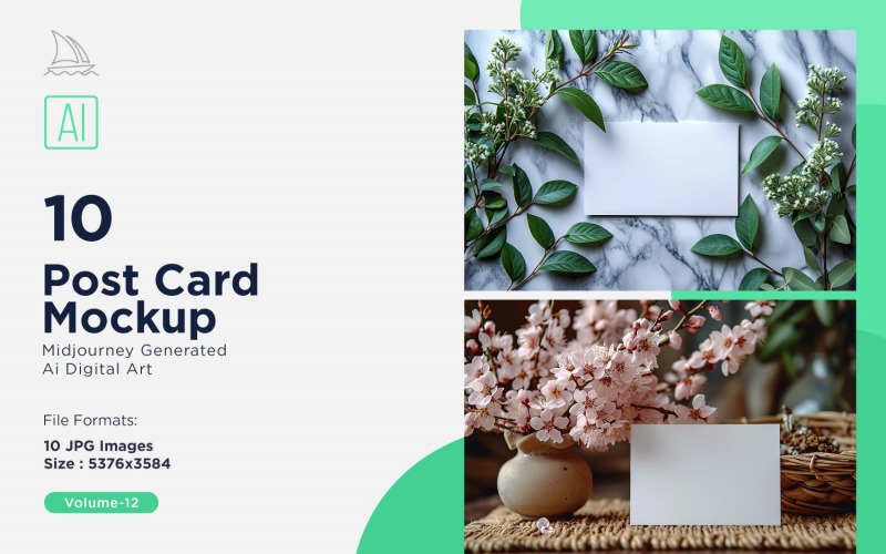 Post Card Mockup 10_Set V-12 Illustration