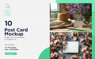 Post Card Mockup 10_Set V-21