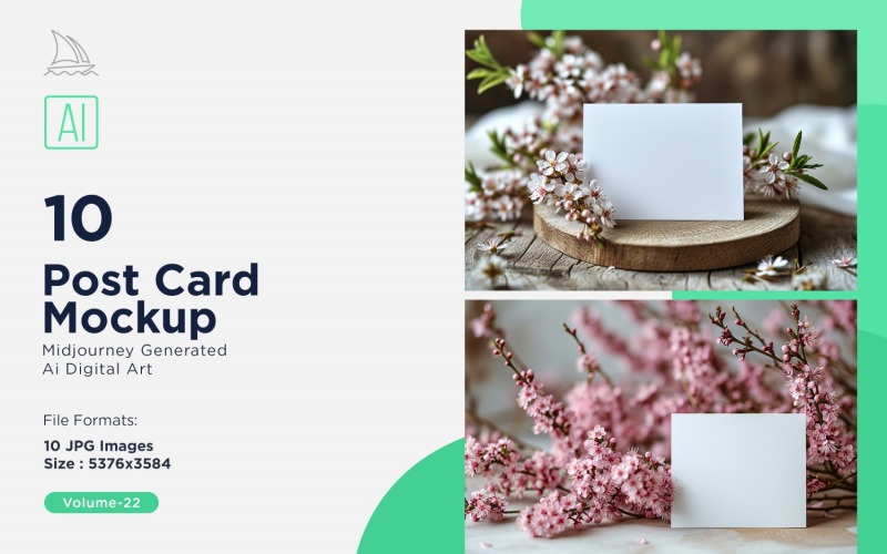 Post Card Mockup 10_Set V-22 Illustration