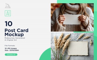 Post Card Mockup 10_Set V-37