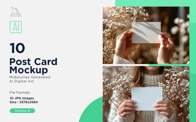 Post Card Mockup 10_Set V-6 Illustration