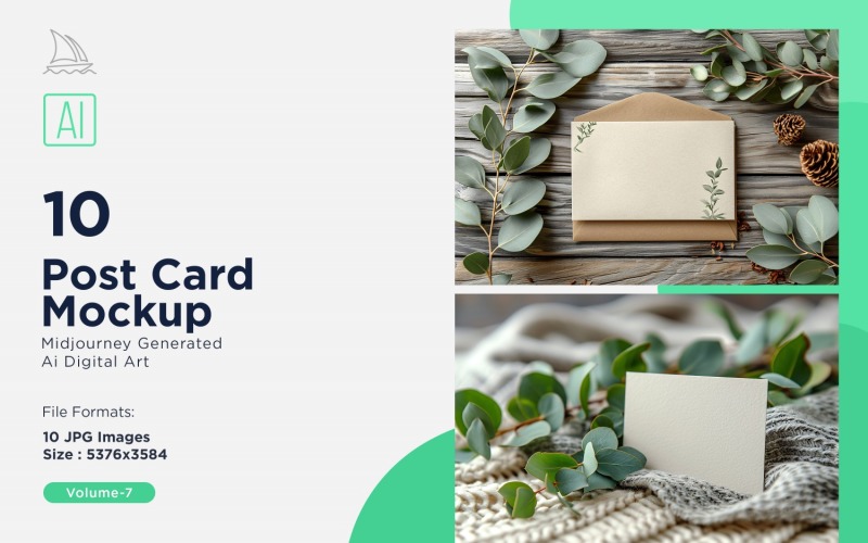 Post Card Mockup 10_Set V-7 Illustration