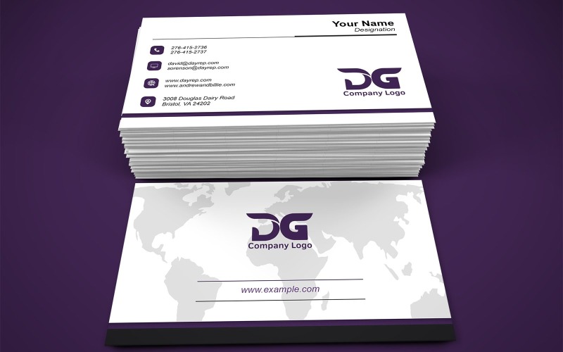 Professional Editable Visiting Card Template | Business Card | 272 Corporate Identity