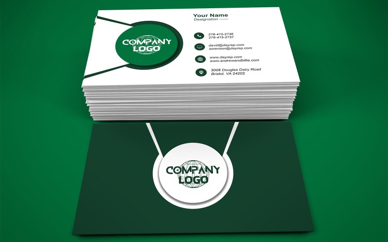 Professional Editable Visiting Card Template | Business Card | 283 Corporate Identity