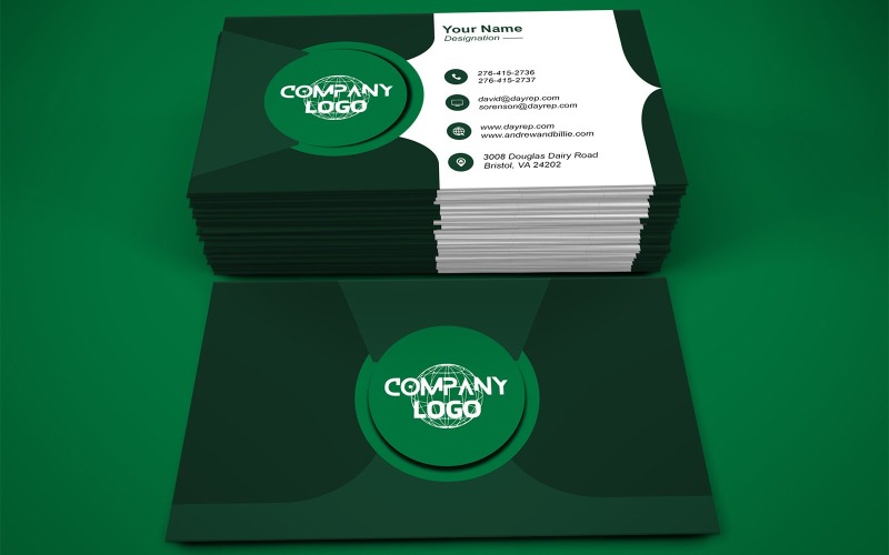 Professional Editable Visiting Card Template | Business Card | 284 Corporate Identity