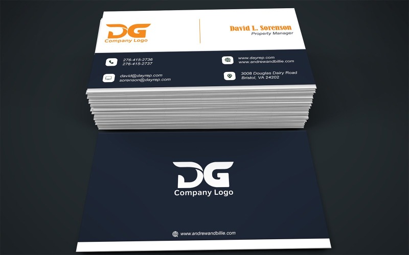 Professional Editable Visiting Card Template | Business Card | 289 Corporate Identity