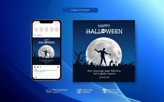 PSD Creepy Halloween Night Celebration Poster