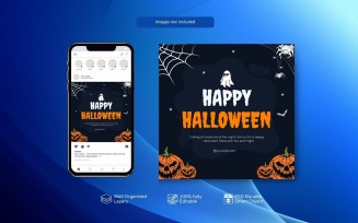 PSD Happy Halloween Celebration Poster Template