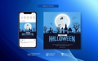 PSD Happy Spooky Halloween Celebration Poster