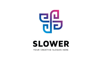 S Letter Flower Symbol Logo