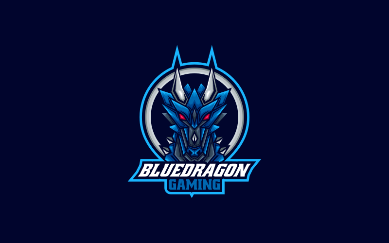 Blue Dragon E- Sport and Sport Logo Logo Template