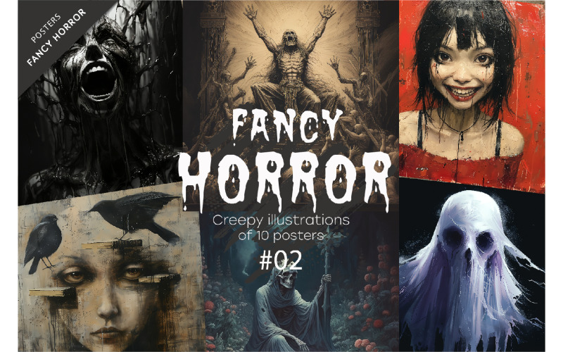 Fancy horror posters 02. Halloween Illustration