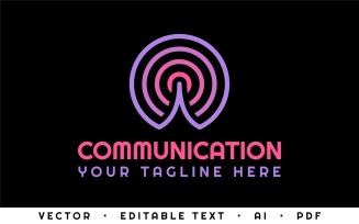 Loginea – Communication Logo Template in Vibrant Colors