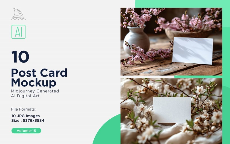 Post Card Mockup 10_Set V-15 Illustration