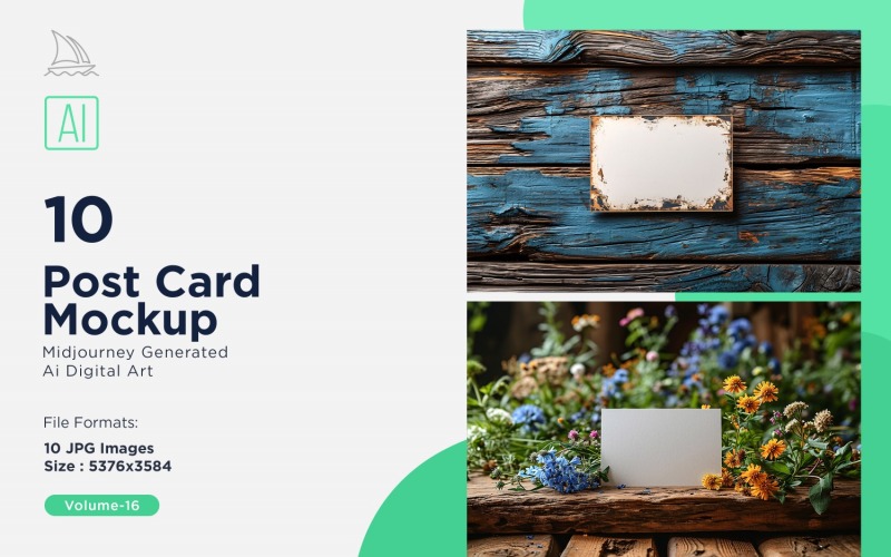 Post Card Mockup 10_Set V-16 Illustration