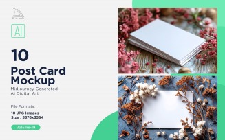 Post Card Mockup 10_Set V-19