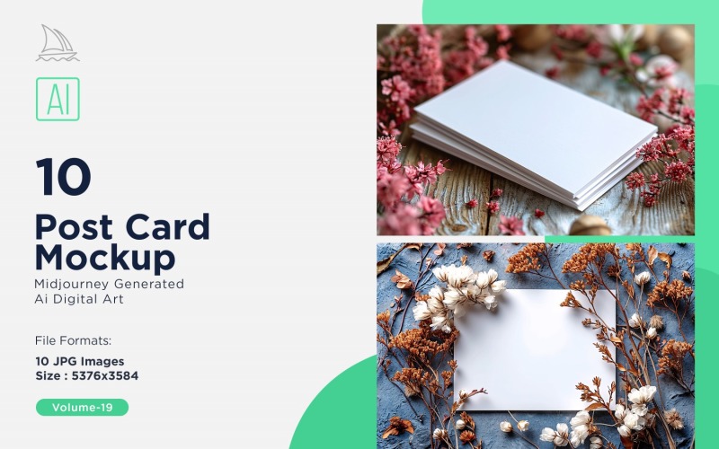 Post Card Mockup 10_Set V-19 Illustration