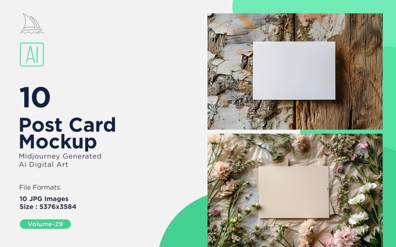 Post Card Mockup 10_Set V-29 Illustration