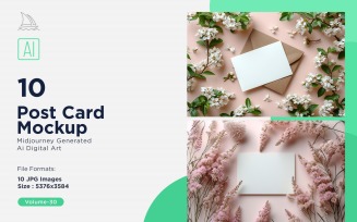 Post Card Mockup 10_Set V-30