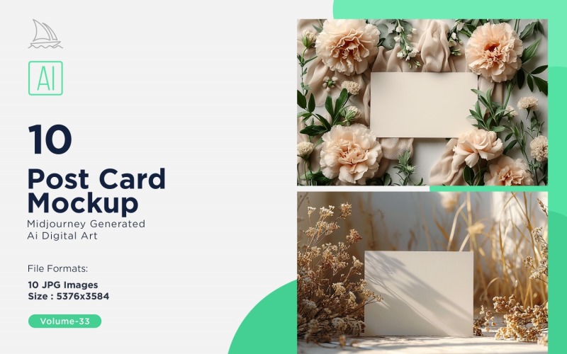 Post Card Mockup 10_Set V-33 Illustration