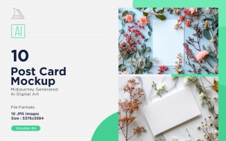 Post Card Mockup 10_Set V-34