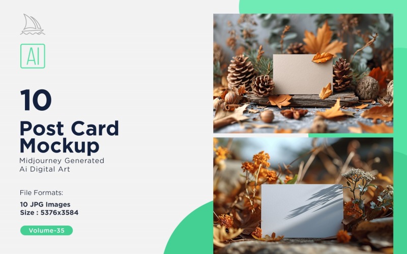 Post Card Mockup 10_Set V-35 Illustration