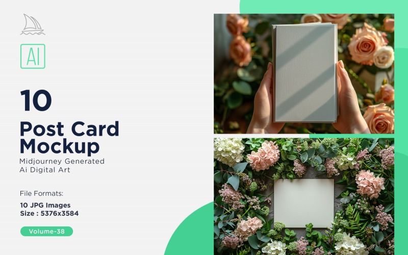 Post Card Mockup 10_Set V-38 Illustration