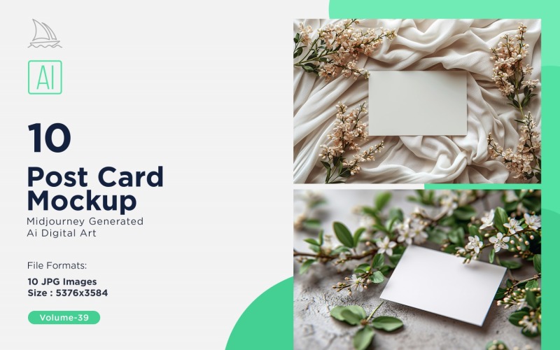 Post Card Mockup 10_Set V-39 Illustration