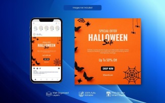 PSD Poster Templates for Halloween Sale