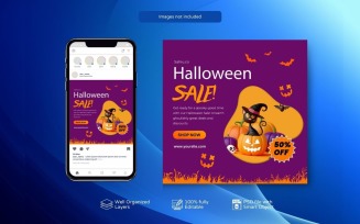 Special Halloween Sale Poster in PSD