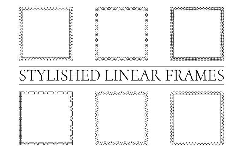 Framinzo - Stylished Linear Frames Vector Graphic