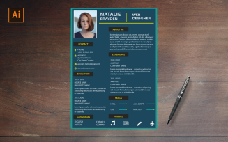 Free Modern and Clean CV template