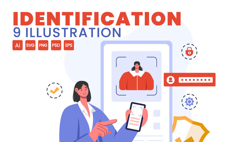 9 Identification Card Illustration