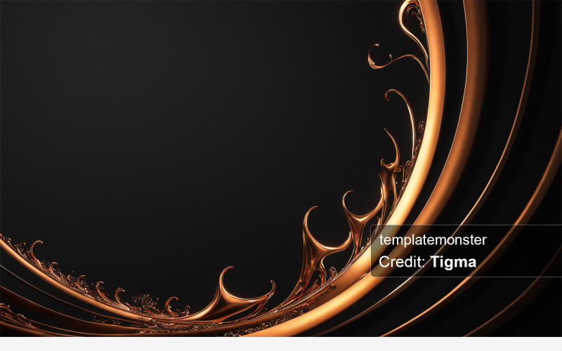 Luxury Embodied: Golden Curves Background