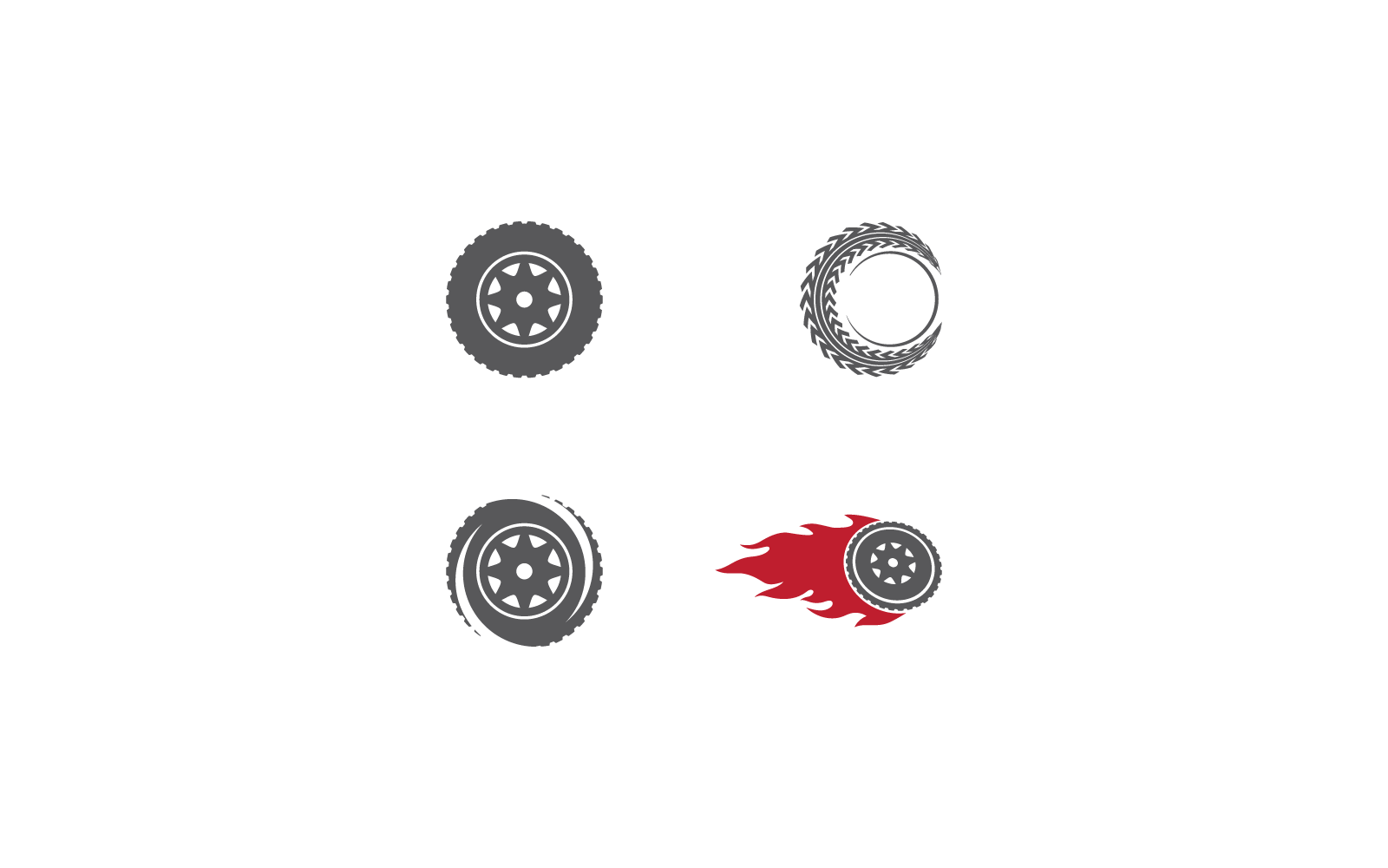 Modèle vectoriel de logo d&amp;#39;illustration de conception de pneus