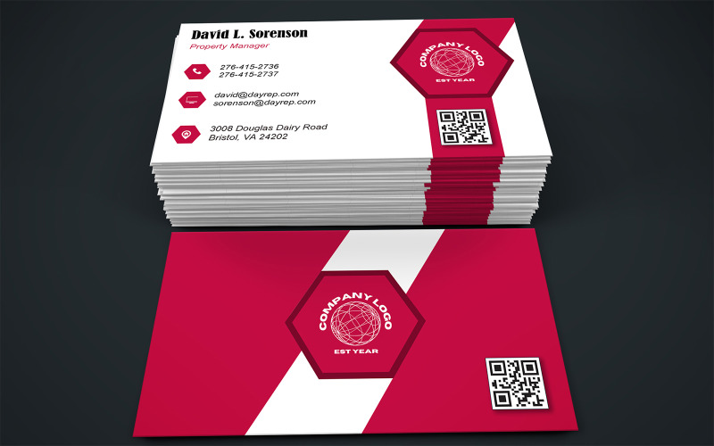 Professional Editable Visiting Card Template | Business Card | 293 Corporate Identity