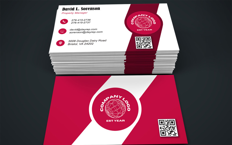 Professional Editable Visiting Card Template | Business Card | 294 Corporate Identity