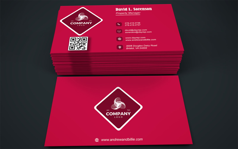 Professional Editable Visiting Card Template | Business Card | 295 Corporate Identity