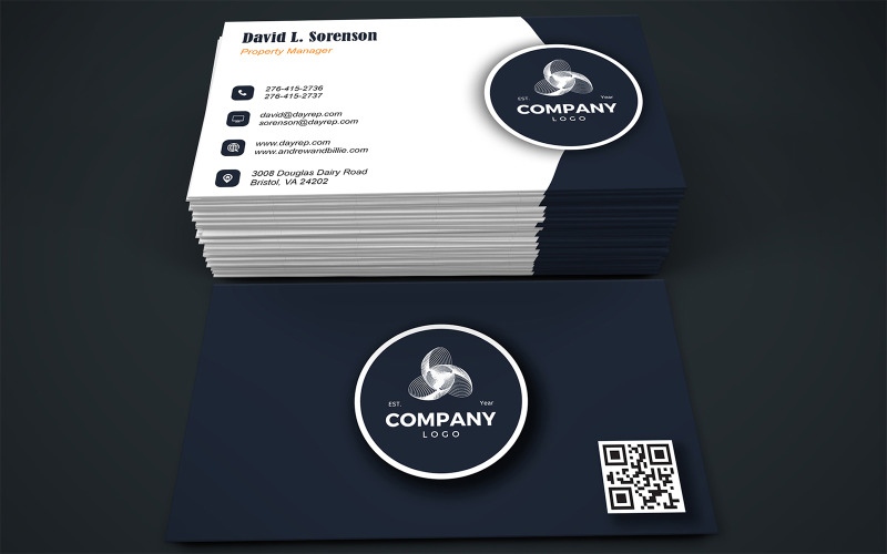 Professional Editable Visiting Card Template | Business Card | 297 Corporate Identity