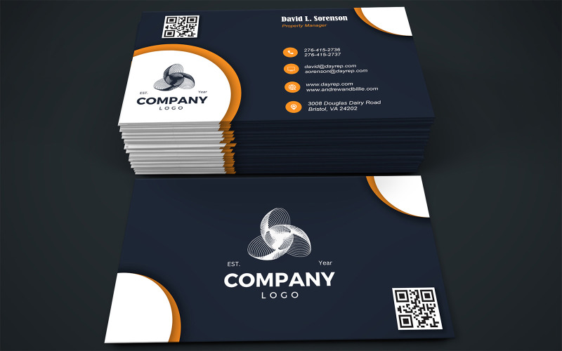 Professional Editable Visiting Card Template | Business Card | 299 Corporate Identity