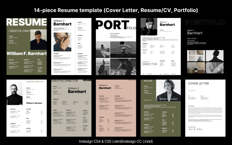 Professional Resume, Cover Letter, And Portfolio Template. Resume Template