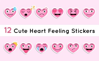 Stickriza - Cute Heart Feeling Expression Stickers