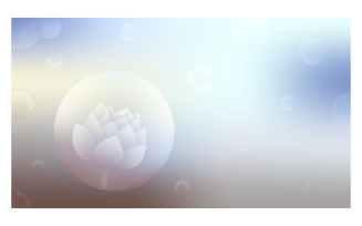 Background 14400x8100px Featuring Lotus In Bubble In Blue Color Scheme