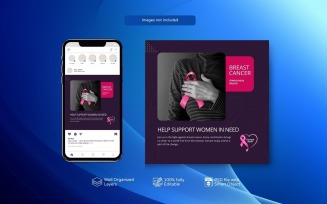Breast Cancer Awareness Month Social Media Template