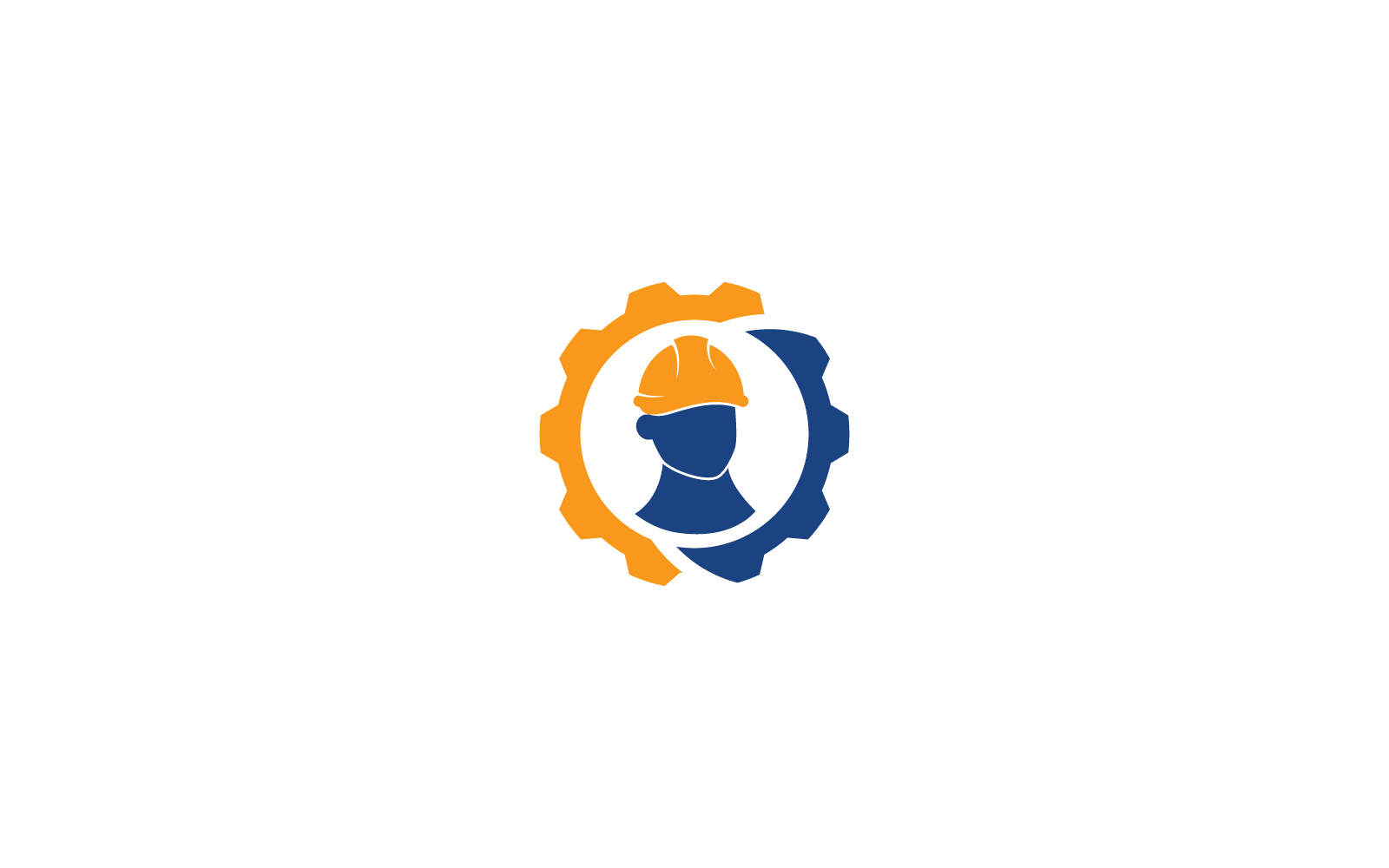 İşçi logosu vektör illüstrasyon tasarım şablonu