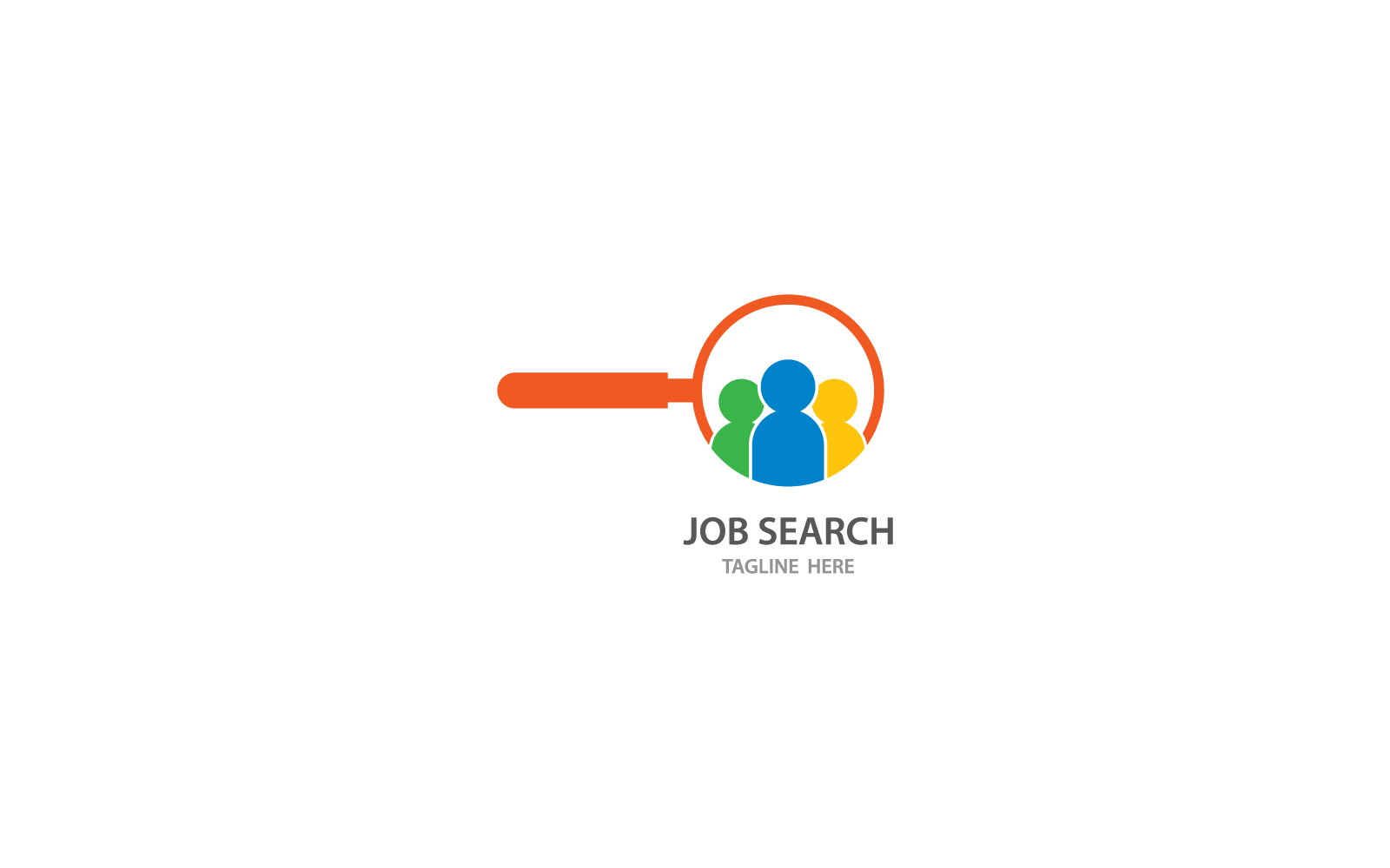 Job finder icon logo design template