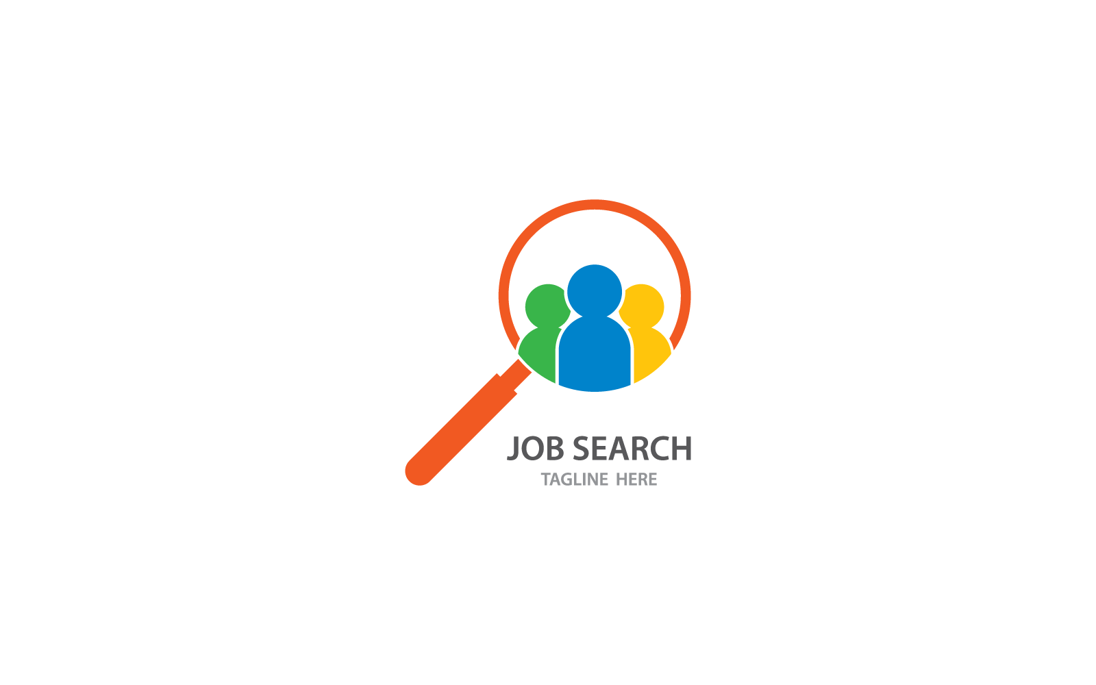 Job finder logo icon vector template