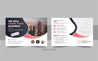 Postcard design template or Modern business eddm postcard design layout