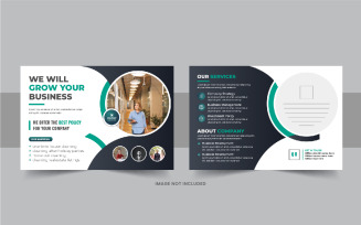 Postcard design template or Modern business eddm postcard layout