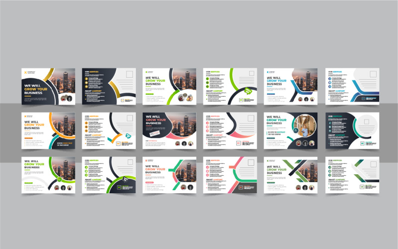 Postcard design template or Modern business eddm postcard template bundle Corporate Identity